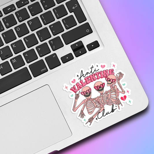 Anti Valentine Club Vinyl Sticker