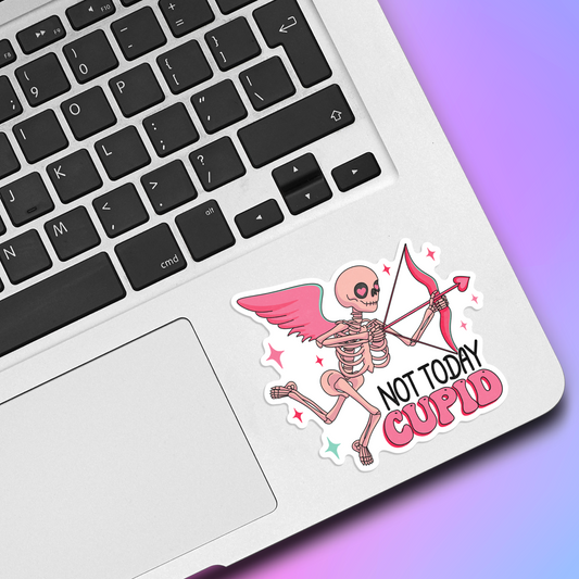 Not Today Cupid Valentines Vinyl Sticker