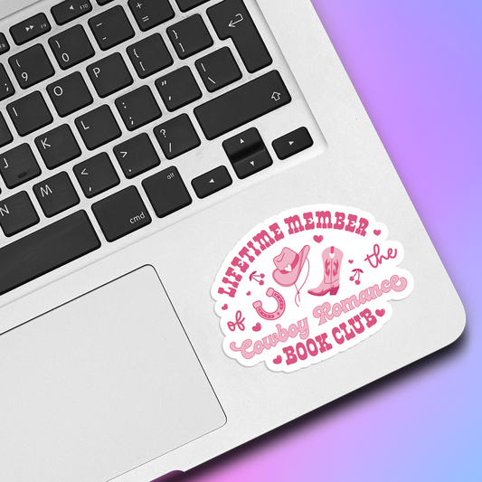 Cowboy Romance Book Club Vinyl Sticker